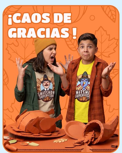 ¡Caos de Gracias! – Playeras de Día de Gracias Shitshow Supervisor
